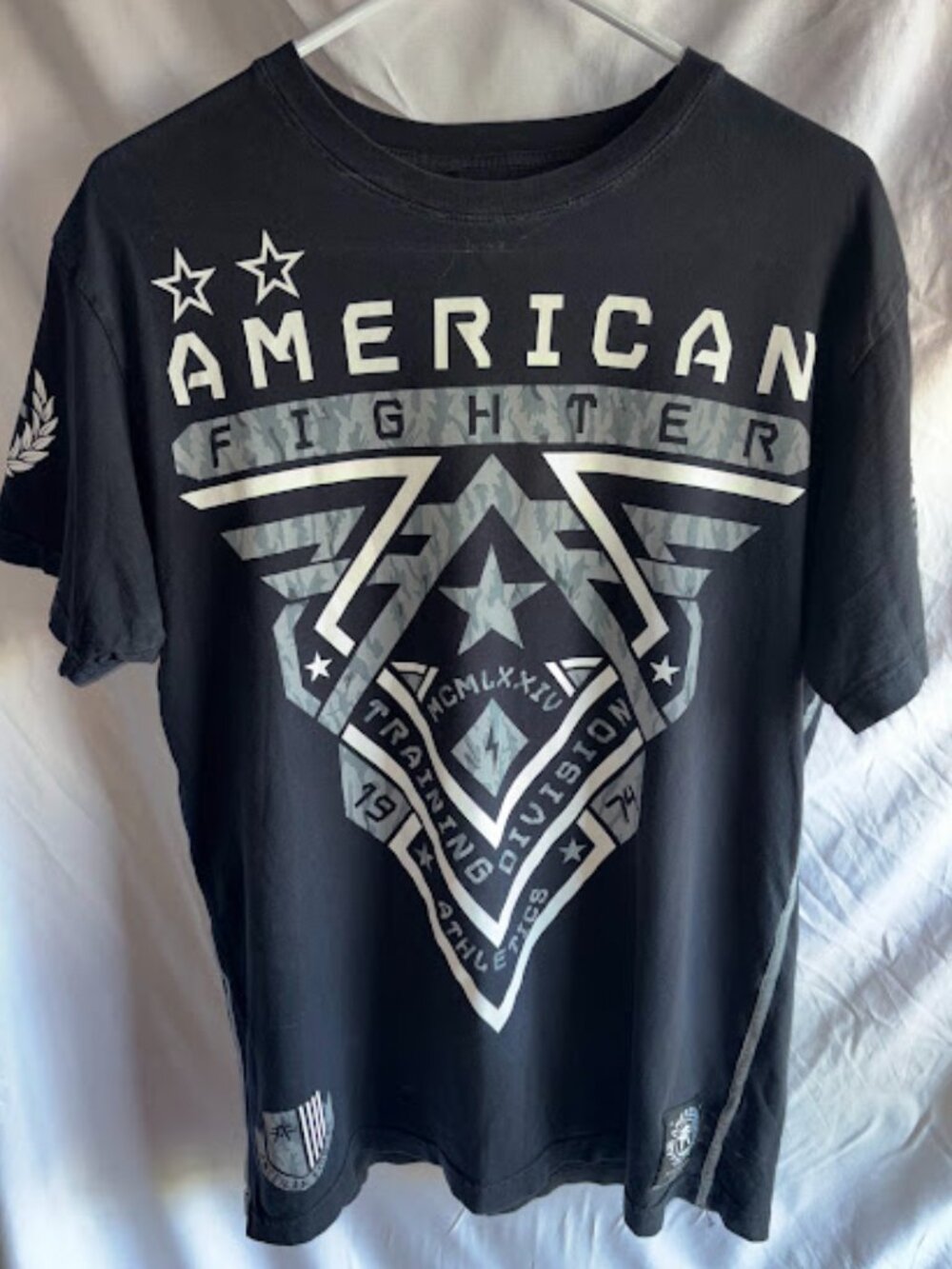 Men's American Fighter Training Division T-Shirt - Black & White